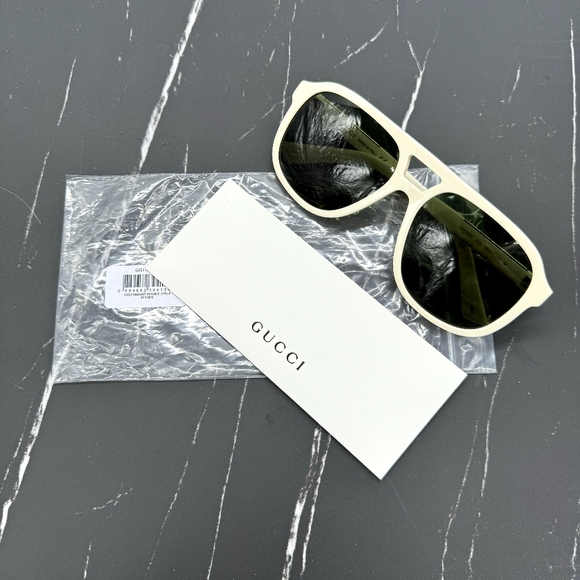 NEW GG1188S 005 GUCCI UNISEX AVIATOR WHITE SUNGLASSES GUCCI UNISEX EYEWEAR - Picture 13 of 14